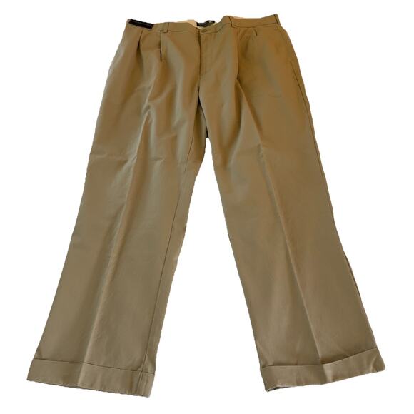 NWT Polo Ralph Lauren Pants Men’s 42x32 Tan Hammond Classic Fit Pleated Cuffed - Picture 1 of 15